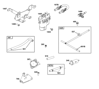 Part Location Diagram of 84001967 Briggs and Stratton Bracket, Fuel Module